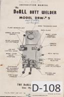 DoAll Butt Welder Model DBW No 5 Machine Manual Year (1952)