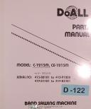 Doall C-1213M, CE-1213M, Band Saw Machine, Parts and Assembly Manual