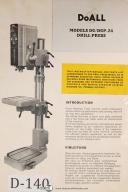 DoAll Instruction Parts English German DG DGP-24 Drill Press Manual