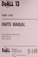DoAll 13 LD 1320, 1340, 1360 Engine Lathe Parts List Manual Year (1992)