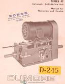 Dumore Series 42, Auto Drill-N-Tap Unit, Operations and Service Manual Year 1975