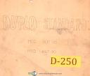 Duplo Standard R.U.T. 115 and RUT80, Operations Manual