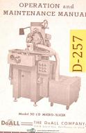 Doall Model 50 I/D Micro Slicer, Operation and Maintenance Manual Year (1962)