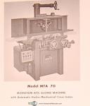 Doall Model MTA-70 and MTA-60, Micro Slicing Machine, Instruction Manual 1965