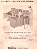 Doall Model C-8A, Metal Cutting Band Saw, Instructions and Parts Manual 1965