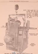 Doall G-10, Surface Grinder, Operator's Instruct & Replace Parts Manual Yr.1946