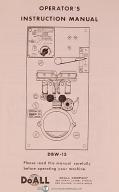 Doall Model DBW-15, Butt Welder Instructions and Parts Manual 1977