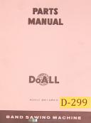 Doall Models 2013-1 and 2013-10, Band Sawing Machine, Parts Manual