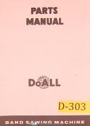 Doall 2012-A and 2013, Contour Sawing Machine, Parts Lists Manual Year (1972)