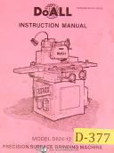 Doall Model D824-12, Surface Grinder, Instructions Manual Year (1980)