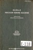 ExCello Operators Precision Boring Style 1212-A Machine Manual