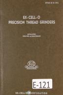 ExCello Operators Style 35 35-L Precision Thread Grinder Machine Manual