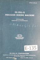 ExCello Operation and Parts Style 2112-A Boring Machine Manual