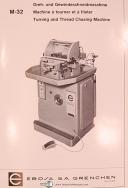 Ebosa Semi-Automatic Turning and Thread Chasing Machine, Operations Manual 1960
