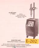 Electro Arc Model 2-SE, Metal Disintegrator, Operator's Manual Year (1994)