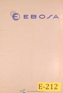 Ebosa M-33, M34 M32 M32A, Tables and Grades Manual Year (1961)
