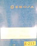 Ebosa M32, Dreh-und Gewideschneid-Halbautomat, Betriebsanleitung Manual