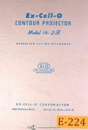 Excello 14-2B, Contour Projector, Operations and Maintenance Manual