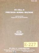 Ex-cell-o Style 218, Boring Machine, Install Operations & Maint Manual 1942