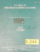 Ex-cell-o Style 112-C, Precision Boring Machine Operations and Parts Manual 1950