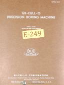 Ex-cell-o Style 312, Boring Machine, Install Operations & Maint Manual 1956