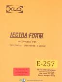 Ex-cell-o Lectra Form, Electrodes for Electrical Discharge Machine Manual