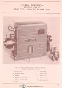 Ex-cell-o Style 20, Hydro Power Unit, Oeprations and Maintenance Manual 1951