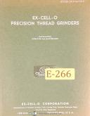 Ex-cell-o Style 39-A and 39-L, Internal Thread Grinder Operations & Maint Manual