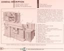 Ex-cell-o Model 751, Precision Boring Machine, Service Manual Year (1961)