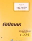 Fellows 3 Inch, Fine-Pitch Gear Shaper, Parts Lists Manual Year (1978)
