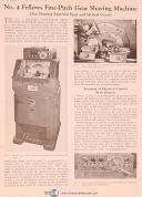 Fellows 4S, Fine Pitch Gear Shaving Machine, Parts List Manual Year (1951)