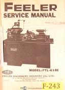 Feeler Model FTL-618E, Tool Room Lathe, Service Manual
