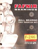 Fafnir Bearings Service Catalog 21, Manual Year (1966)