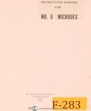 Fellows No. 8 Microdex, Gear Shaper, Instructions Manual Year (1968)