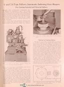 Fellows Cutters and Gear Manufacturers Equipment Lists Facts and Features Manual