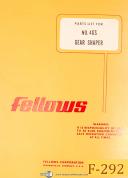Fellows No. 4GS, Gear Shaper, Parts List Manual Year (1962)