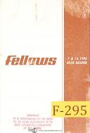 Fellows No. 7 and 7A Type, gear Shaper Manual Year (1964)