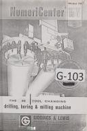 Giddings Lewis Instruct Mdl 70 NumeriCenter Drill Boring Mill Machine Manual
