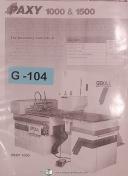Geka Puma 1000 & 1500, Punching Machine, User's Manual Year (1999)