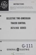 General Electric Operators Instruct Two-Dimension Tracer Control Manual