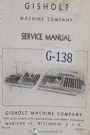 Gisholt Operators Install Adjust Parts 1F, 2F Turret Lathe Manual