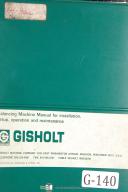 Gisholt Operators Setup Maint 1SV1 Balancing Machine Manual