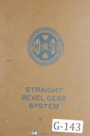 Gleason Straight Bevel Gear System Tooth Proportions 1926 Manual