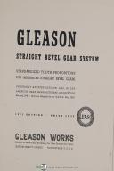 Gleason Straight Bevel Gear System Tooth Proportions Manual (Year 1942)