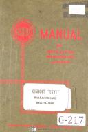 Gisholt Operators Instruction 1SV1 Balancing Machine Supplement Manual