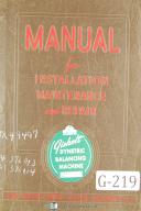 Gisholt Operation Maint Static Balancer Machine Manual