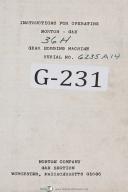 Norton Gould Eberhardt Operators Instruction 36H Gear Hobbing Manual