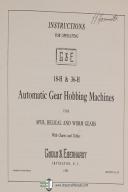 Gould Eberhardt Operators Instructions 18-H 36-H Auto Gear Hobbing Manual