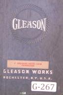 Gleason 6" Straight Bevel Gear Generator, Operations Manual Year (1941)