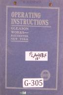 Gleason 18" Planer Two Tool Generating, Operations Manual Year (1923)